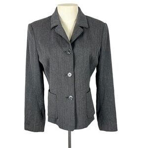 Talbots size 6 Woolmark Blazer‎ soft Wool shoulder pads vintage fitted office